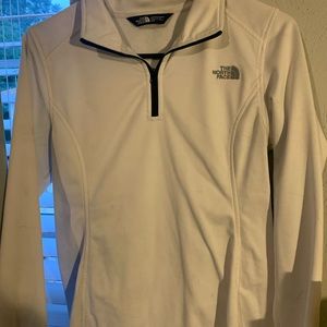 White half zip north face running jacket